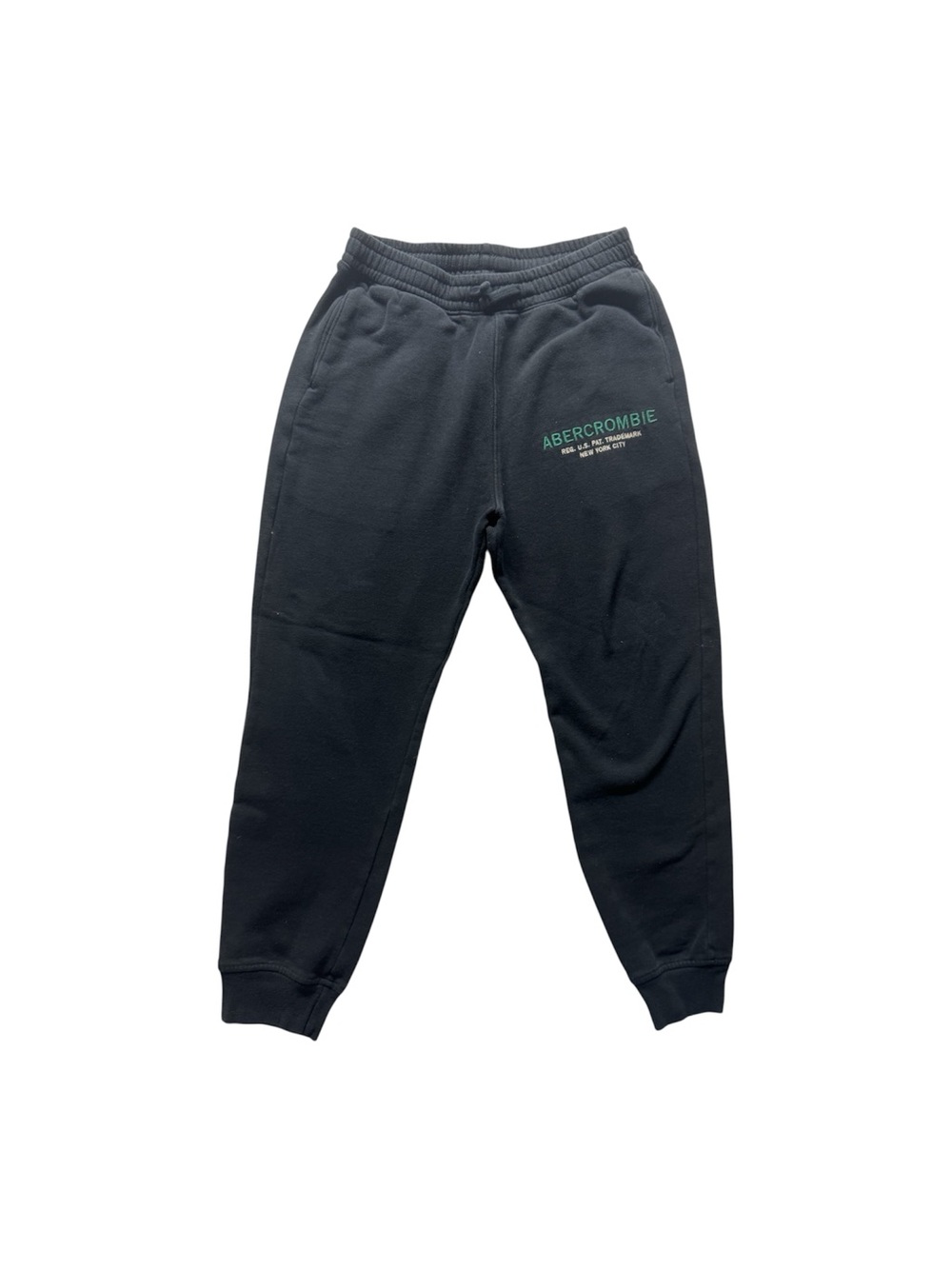 Abercrombie Kids Boys Black Logo Jogger Sweatpants Size 13/14